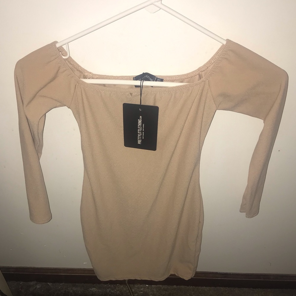 Nude Pretty Little Thing Bardot Dress
